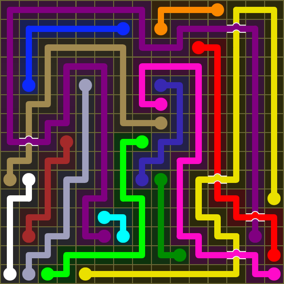Flow Free 1862 Solution