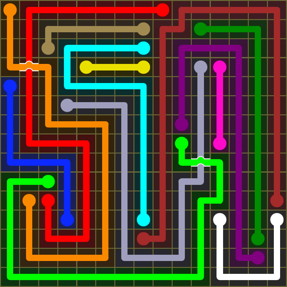 Flow Free 1863 Solution