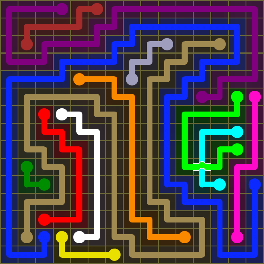 Flow Free 1866 Solution
