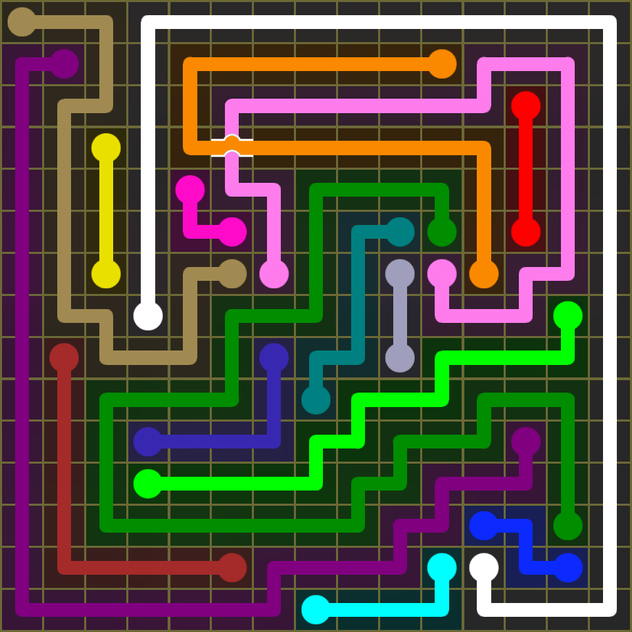 Flow Free 1867 Solution