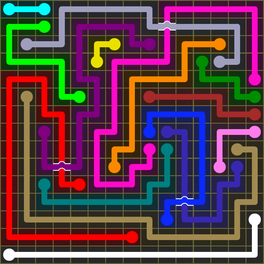 Flow Free 1869 Solution