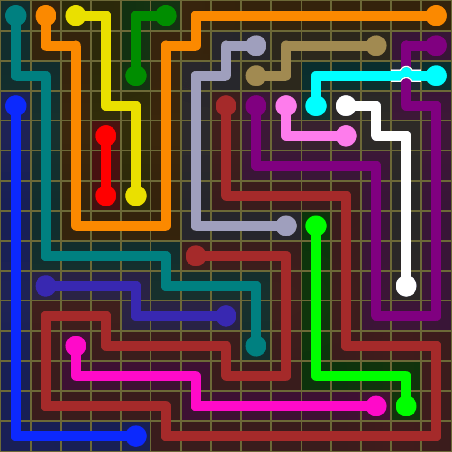 Flow Free 1878 Solution