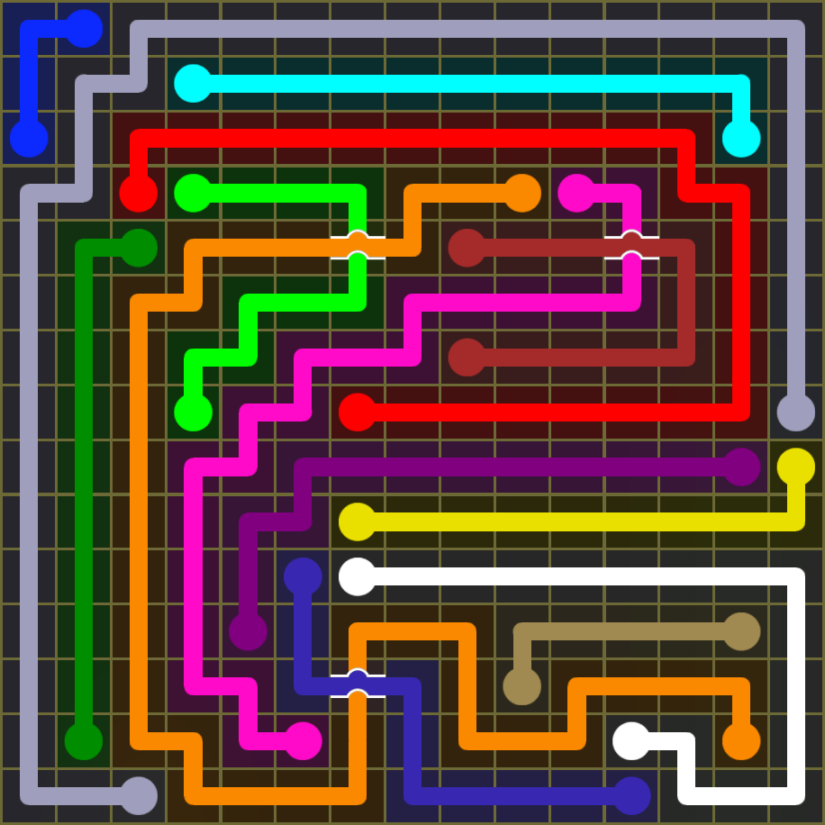 Flow Free 1882 Solution
