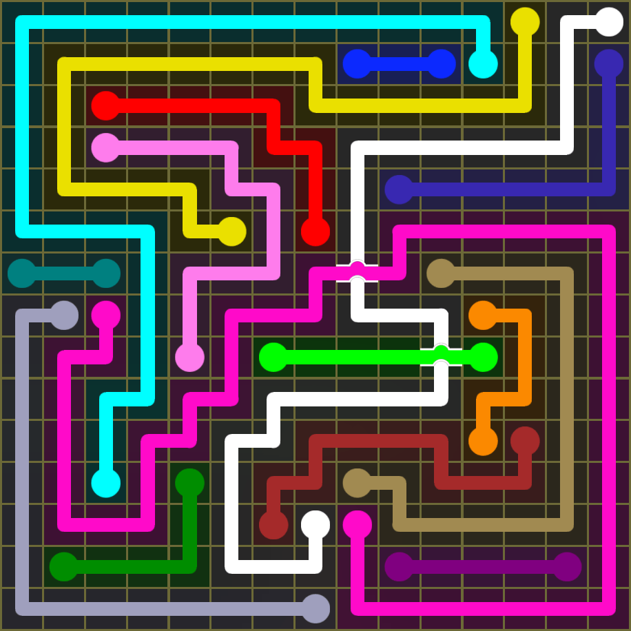 Flow Free 1886 Solution
