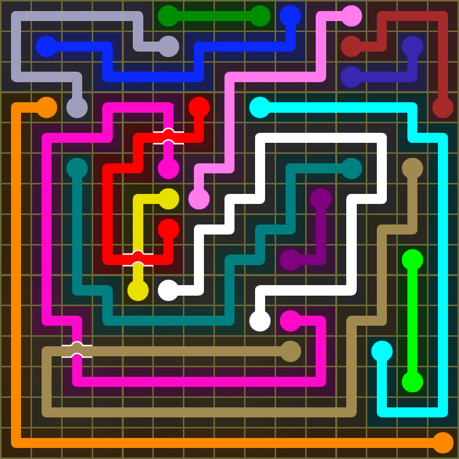 Flow Free 1887 Solution