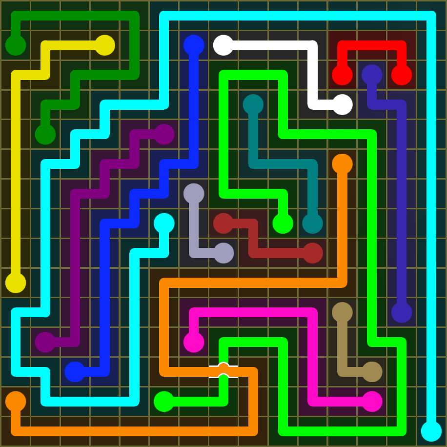 Flow Free 1892 Solution