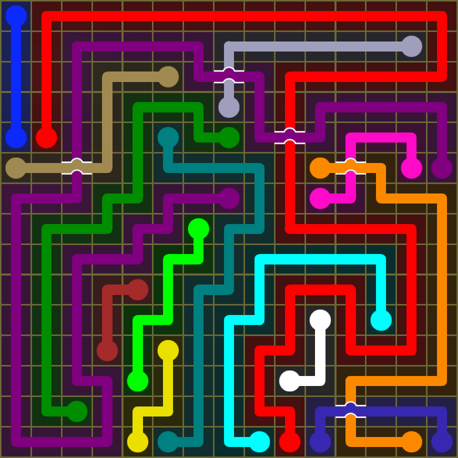 Flow Free 1896 Solution