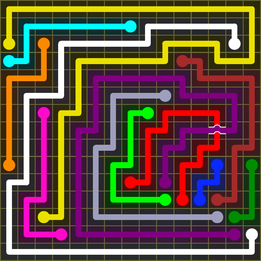 Flow Free 1898 Solution