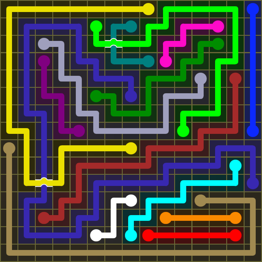 Flow Free 1907 Solution