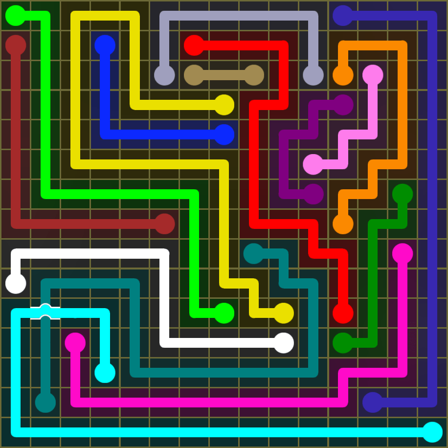 Flow Free 1910 Solution