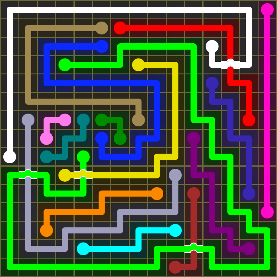 Flow Free 1919 Solution