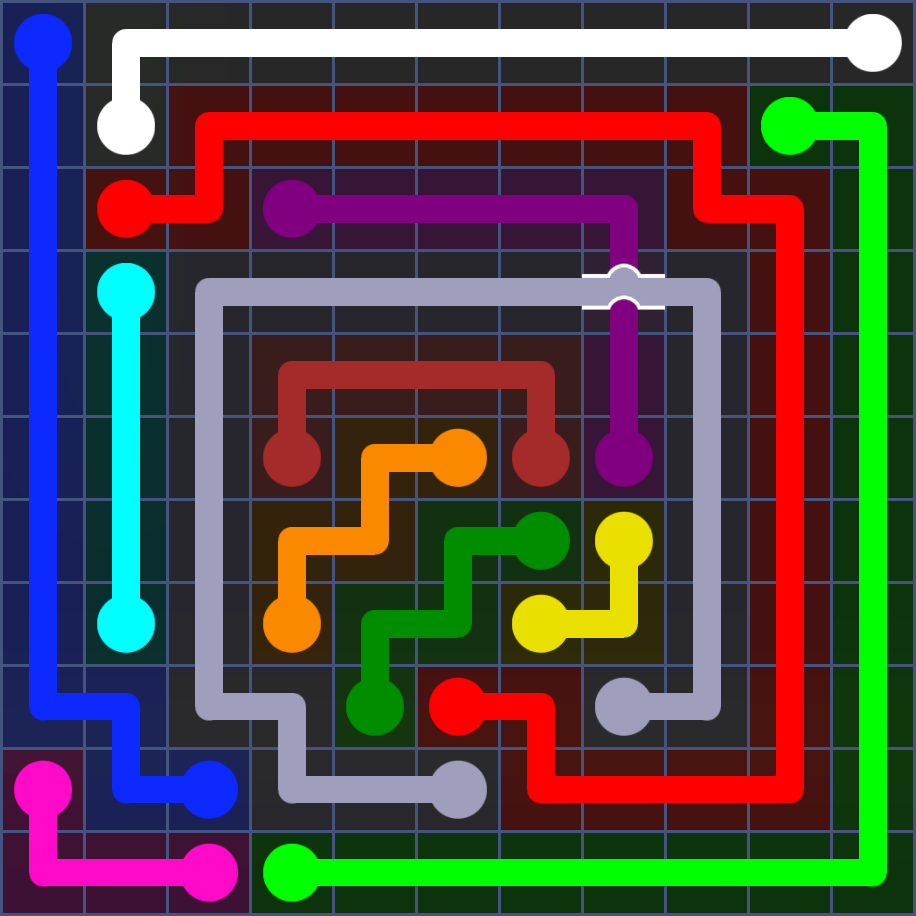 Flow Free 5552 Solution