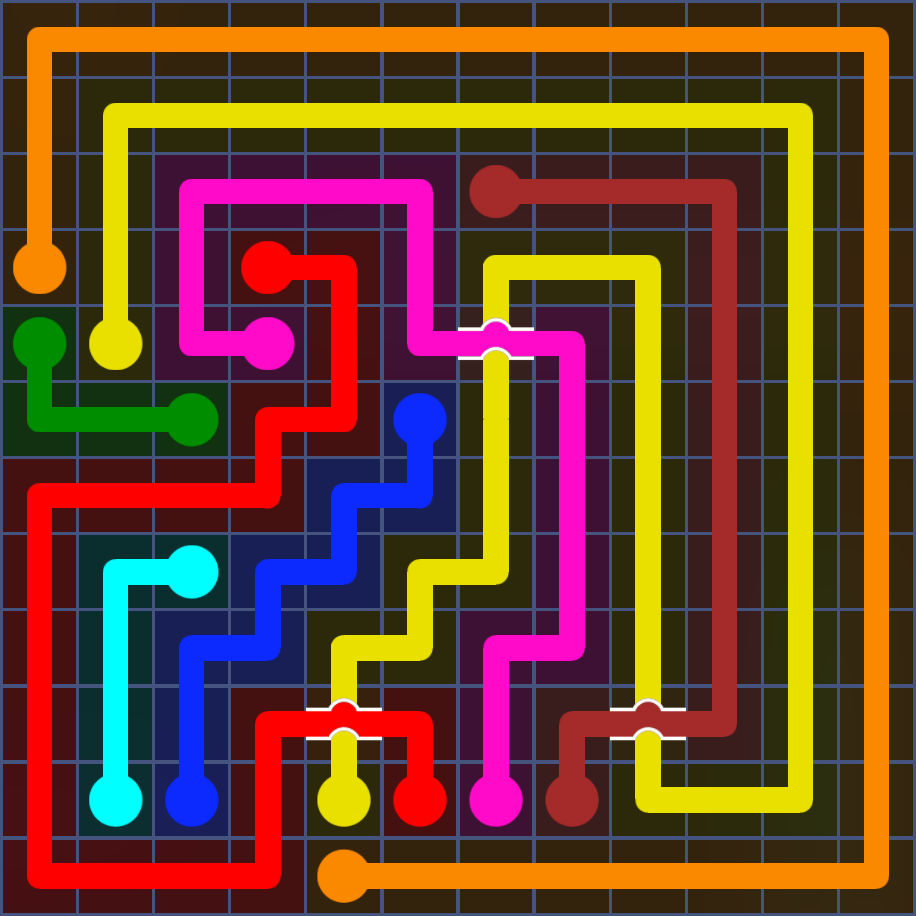 Flow Free 5781 Solution