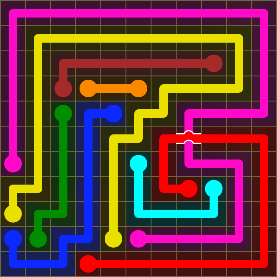 Flow Free 5418 Solution