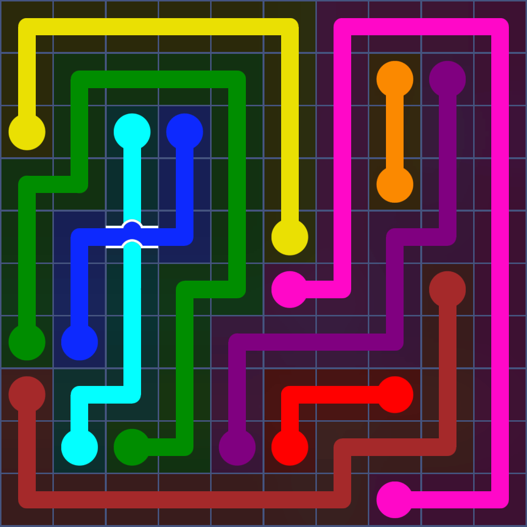 Flow Free 1296 Solution