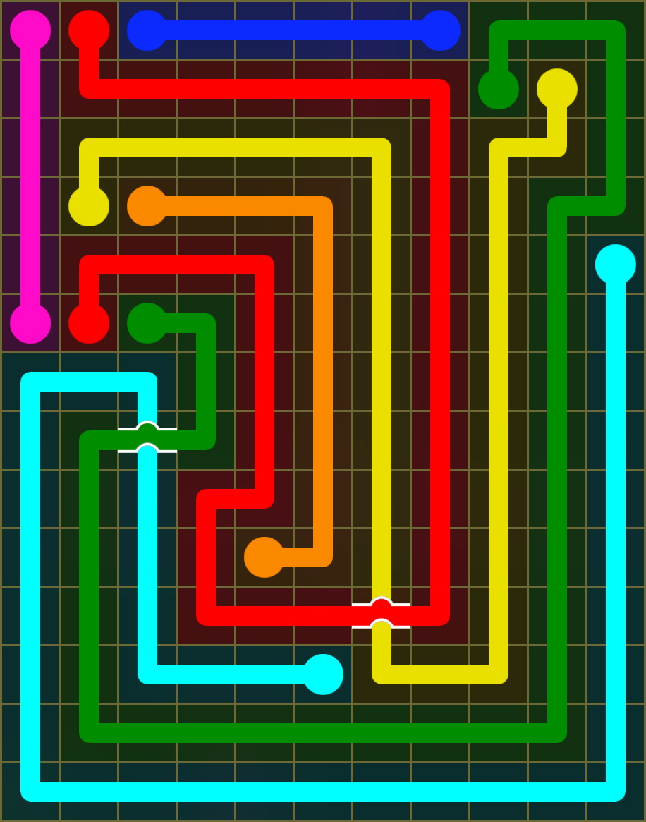 Flow Free 6454 Solution