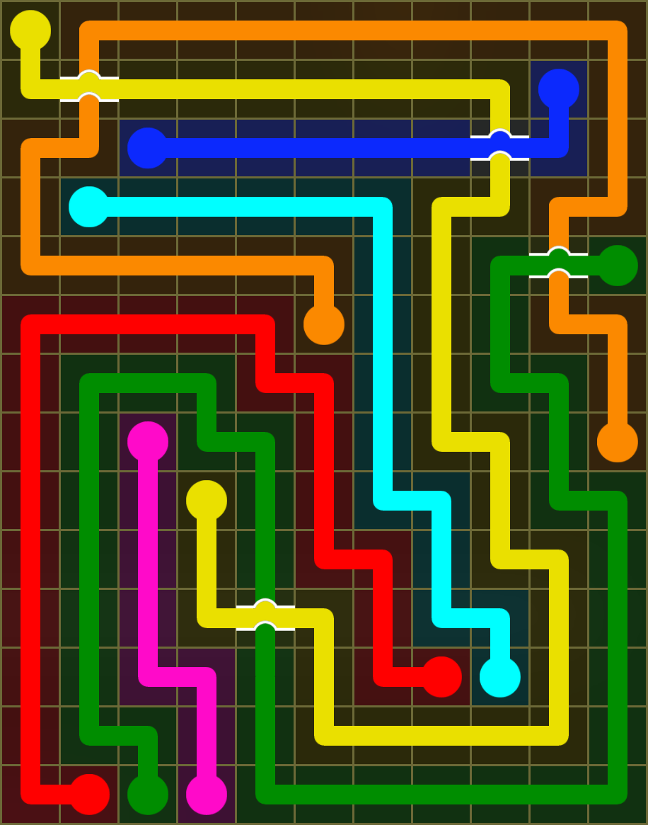Flow Free 6558 Solution