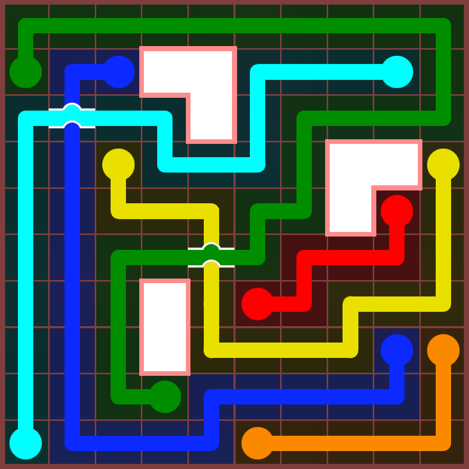 Flow Free 4558 Solution