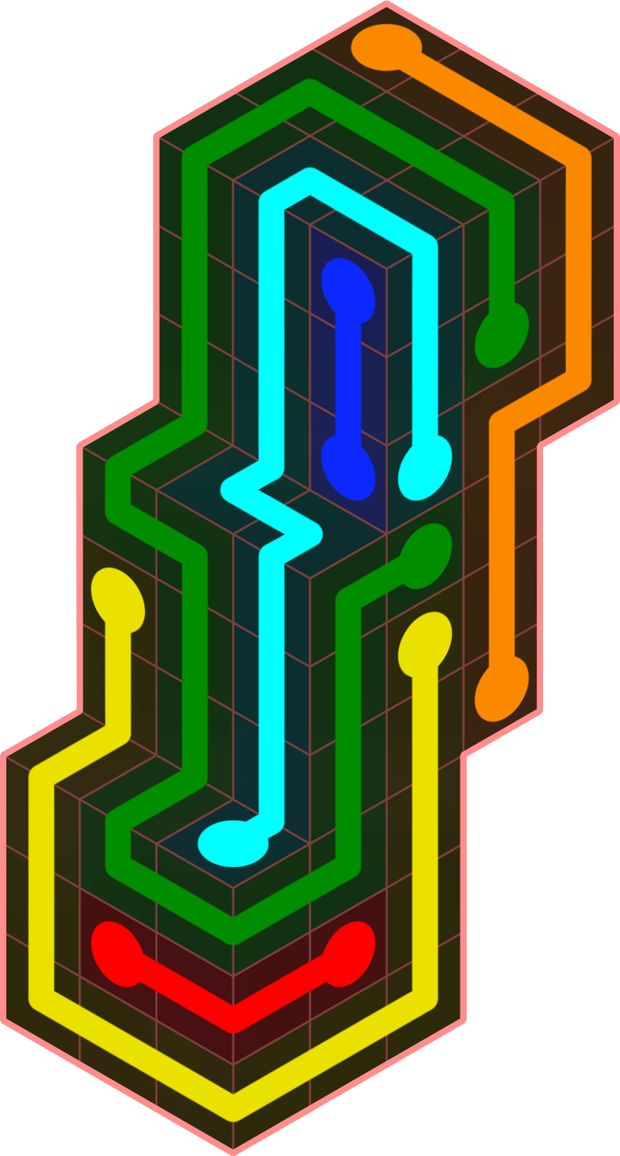 Flow Free 1886 Solution