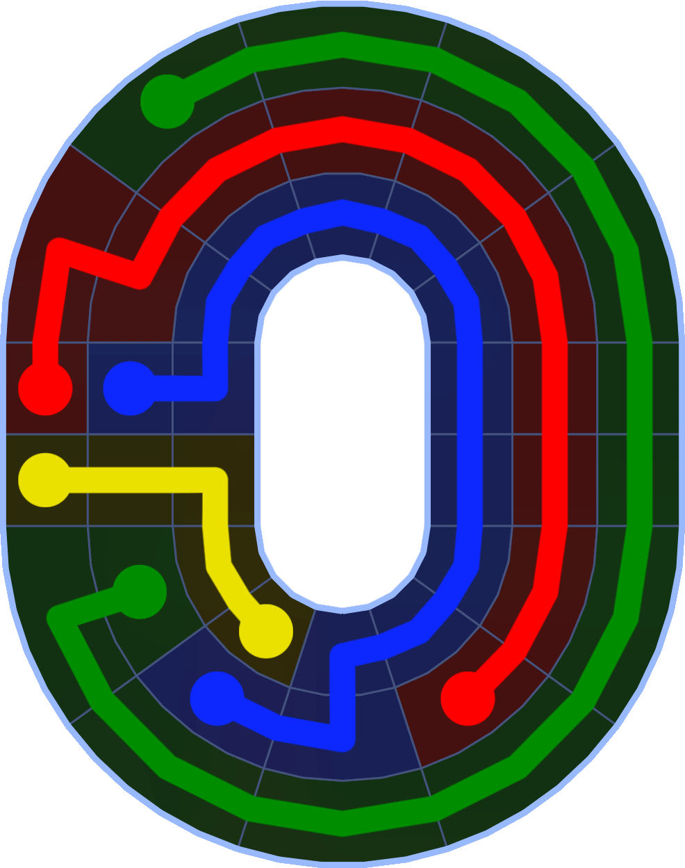 Flow Free 1968 Solution