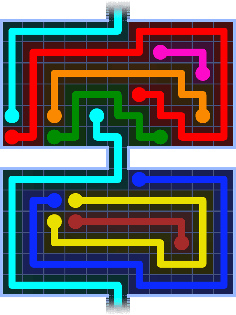 Flow Free Warps 1411 Solution
