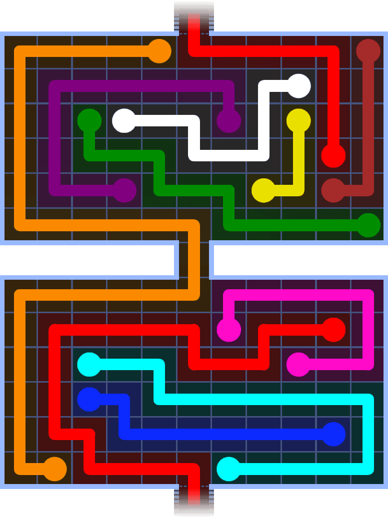 Flow Free Warps 1438 Solution