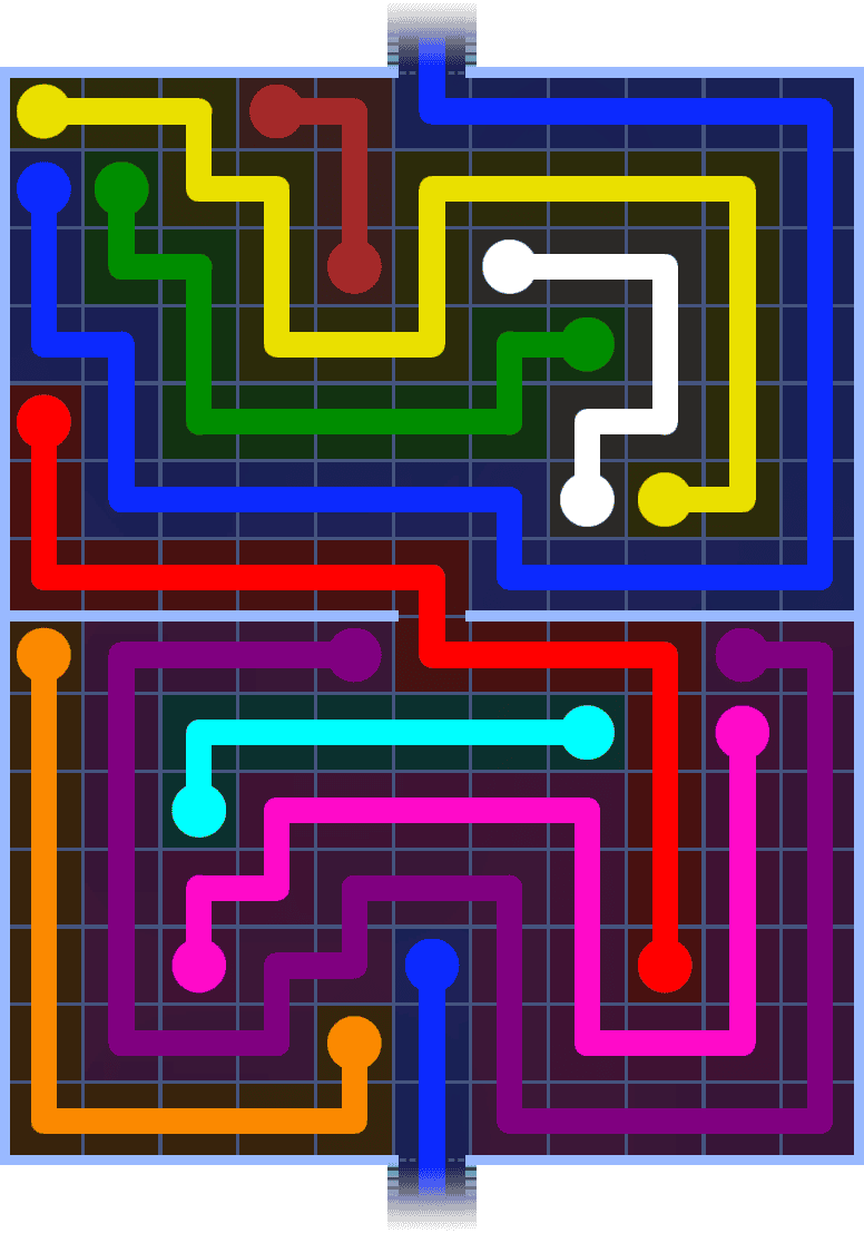 Flow Free Warps 1454 Solution