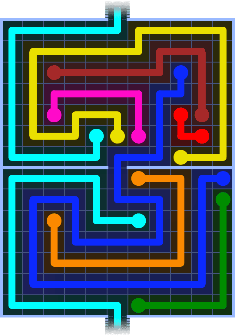 Flow Free Warps 1455 Solution