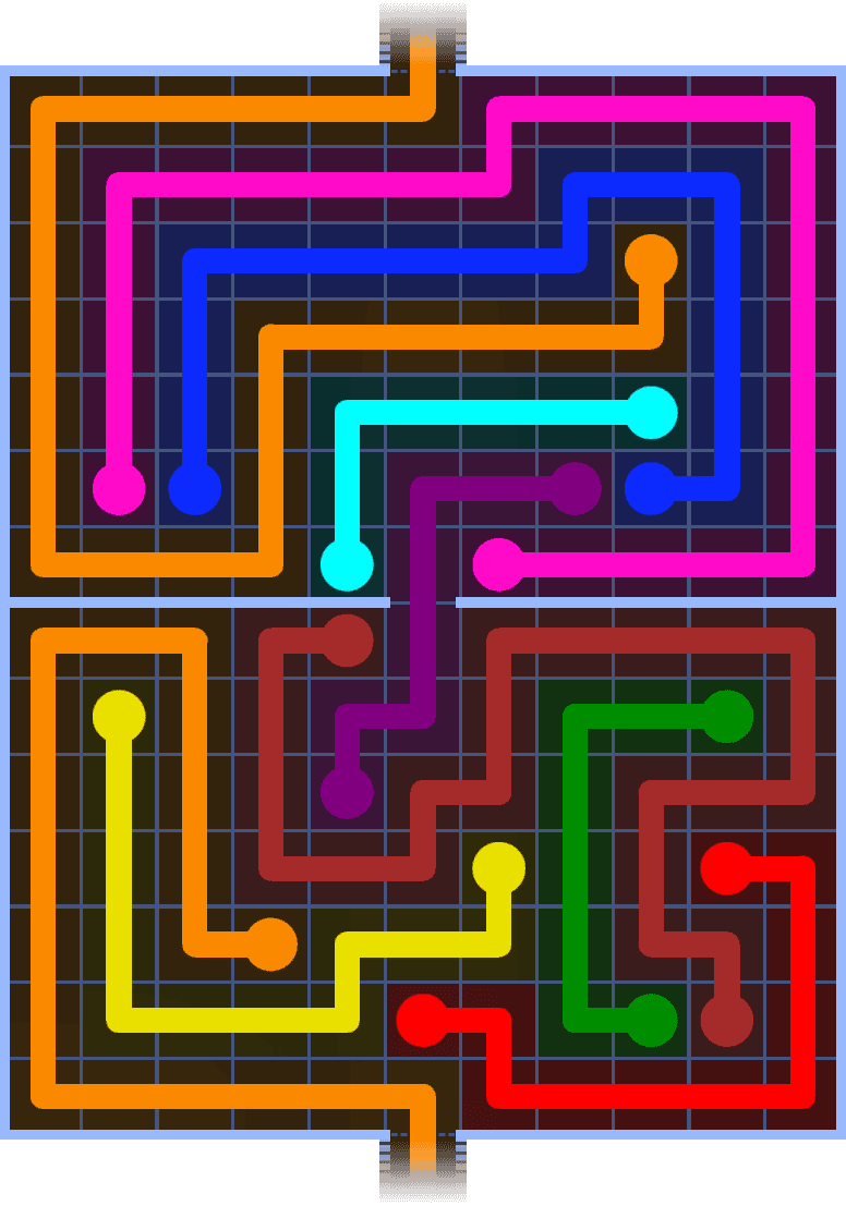 Flow Free Warps 1458 Solution