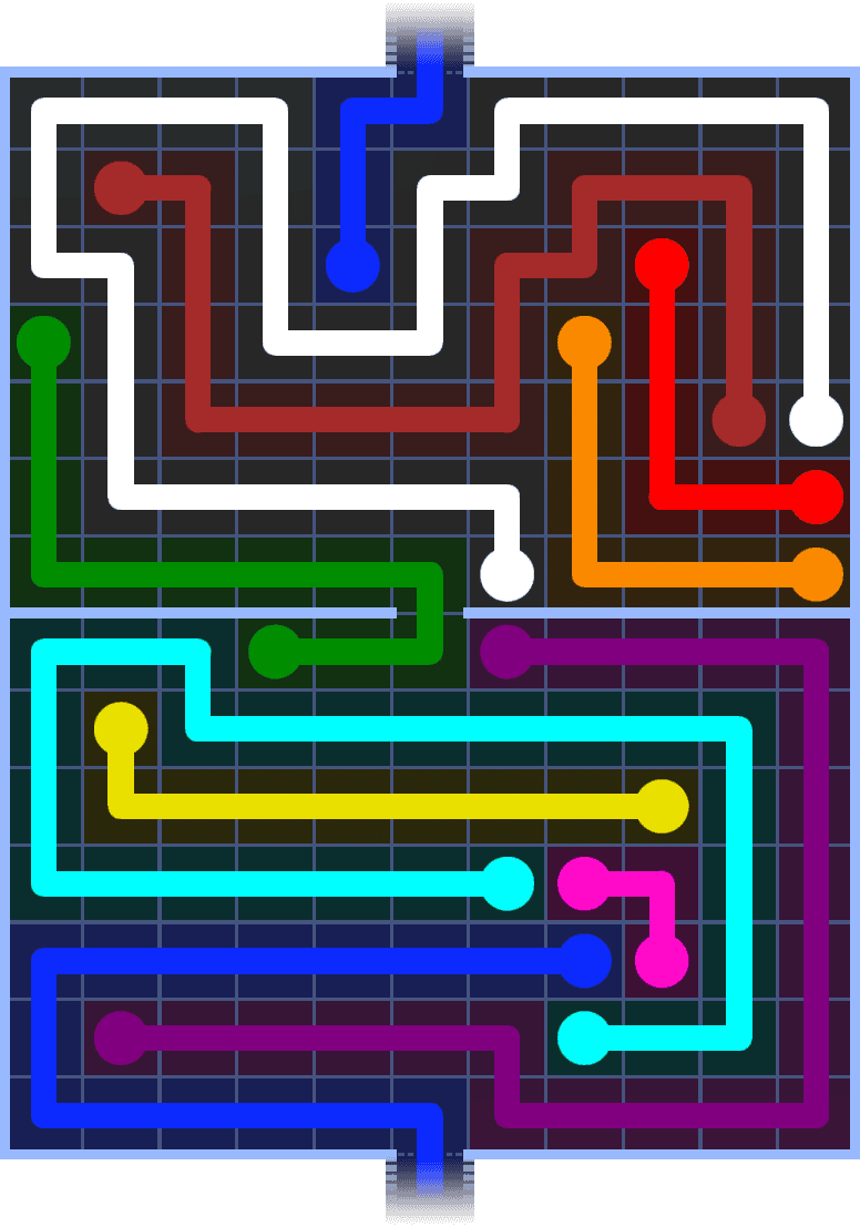 Flow Free Warps 1464 Solution