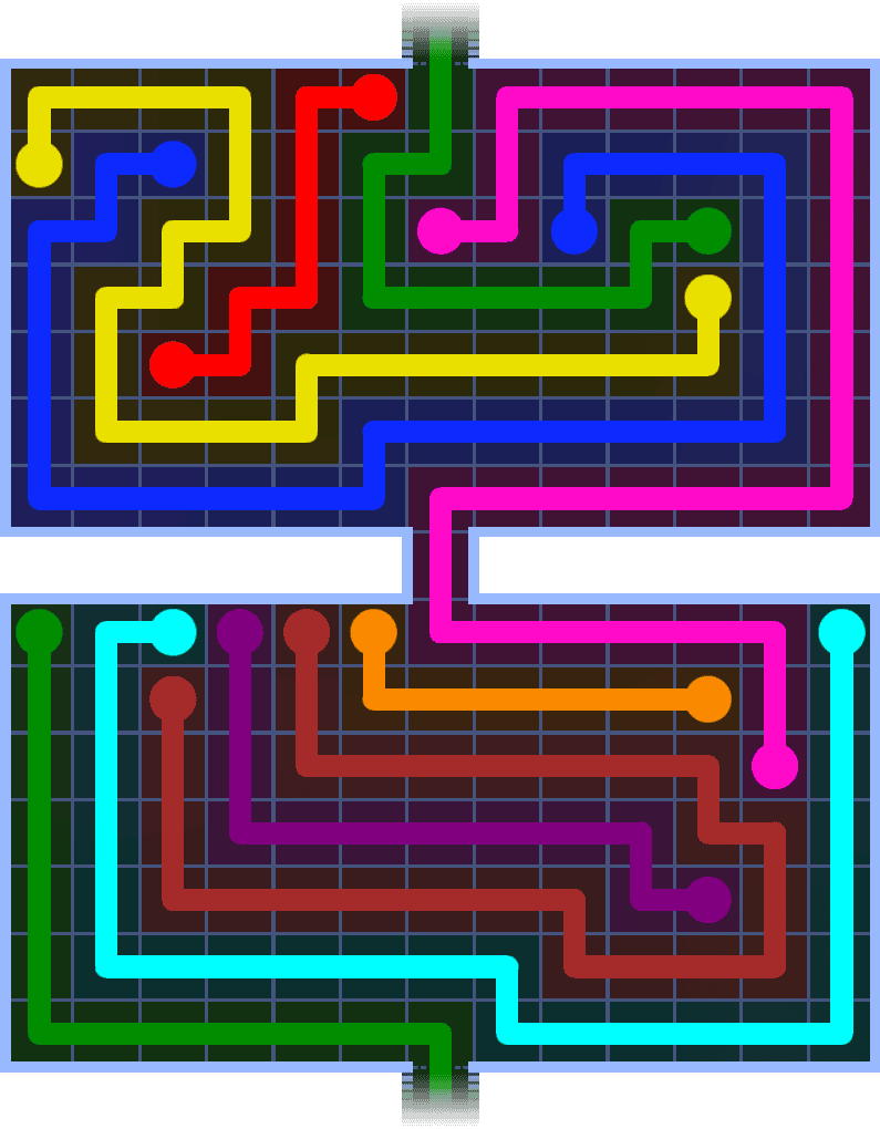 Flow Free Warps 1482 Solution