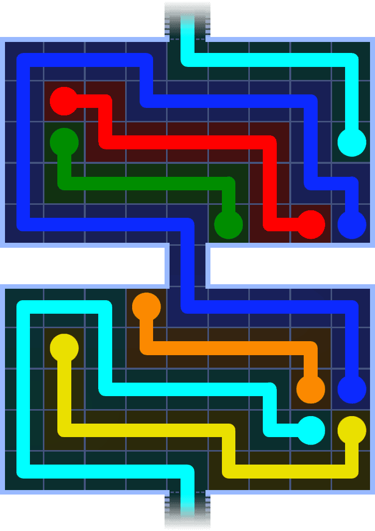 Flow Free Warps 1367 Solution