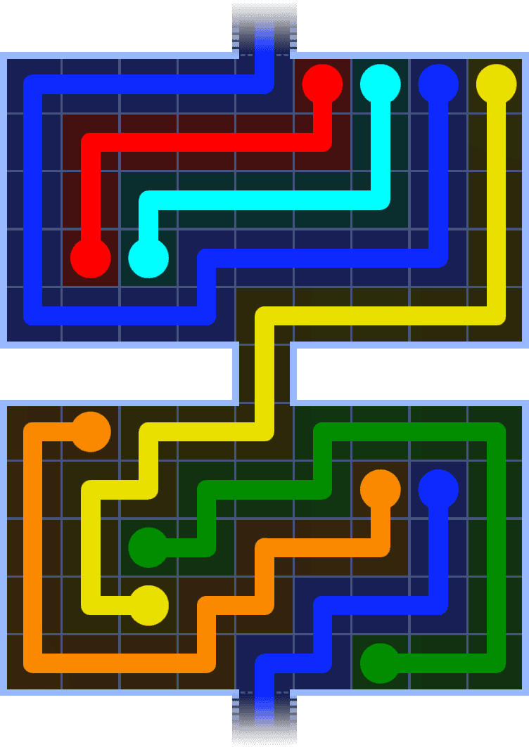 Flow Free Warps 1370 Solution