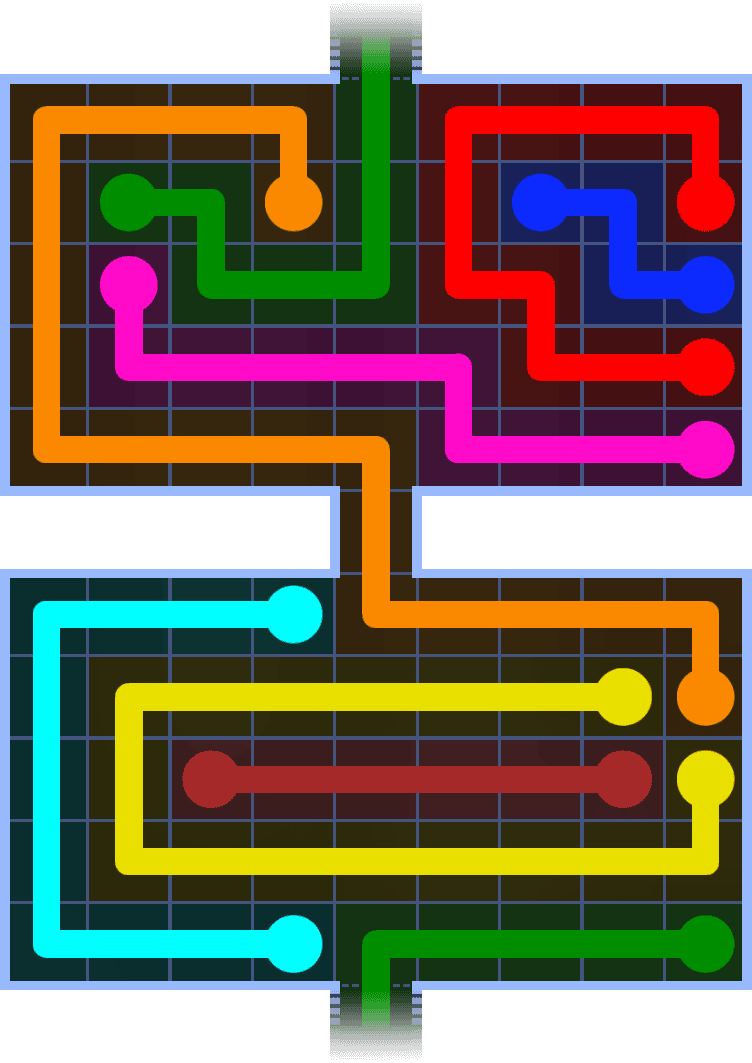 Flow Free Warps 1354 Solution