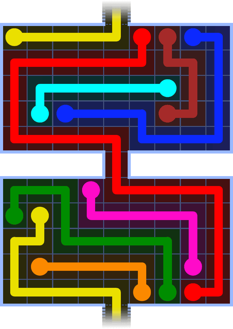 Flow Free Warps 1357 Solution