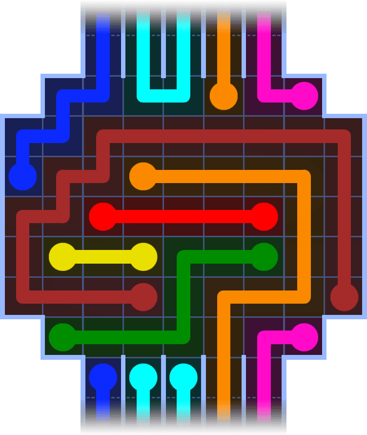 Flow Free Warps 1076 Solution