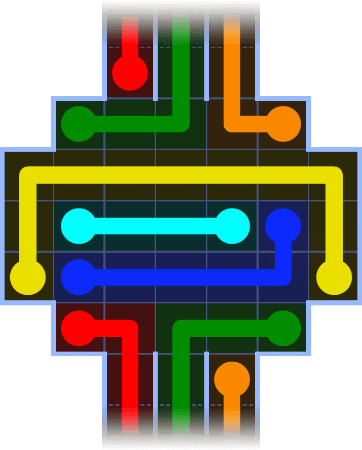 Flow Free Warps 1058 Solution