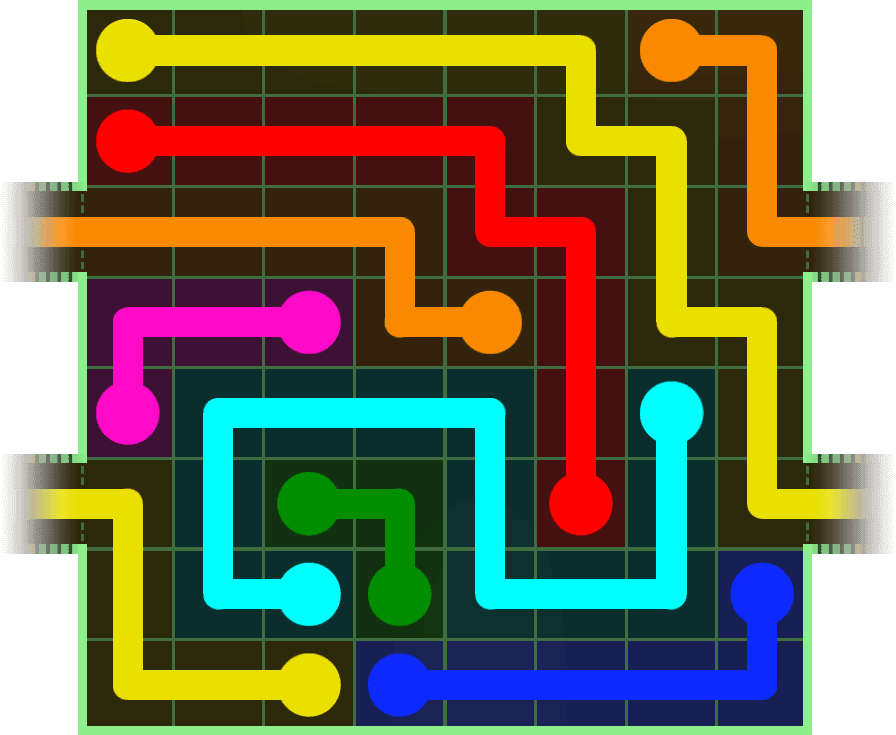 Flow Free Warps 255 Solution