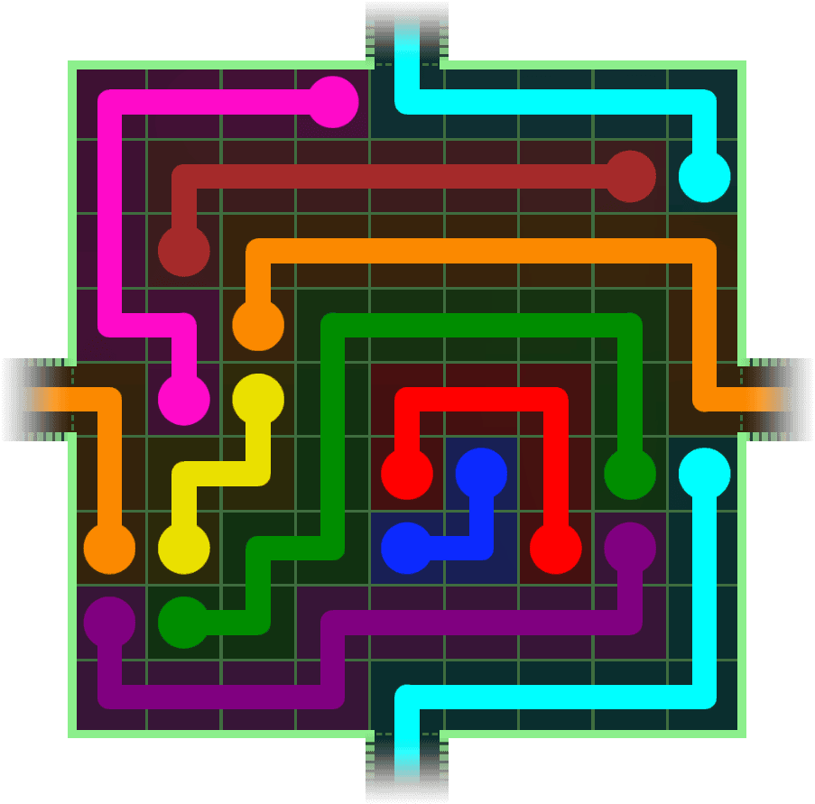 Flow Free Warps 282 Solution