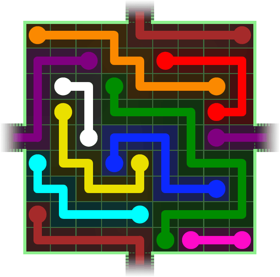 Flow Free Warps 289 Solution