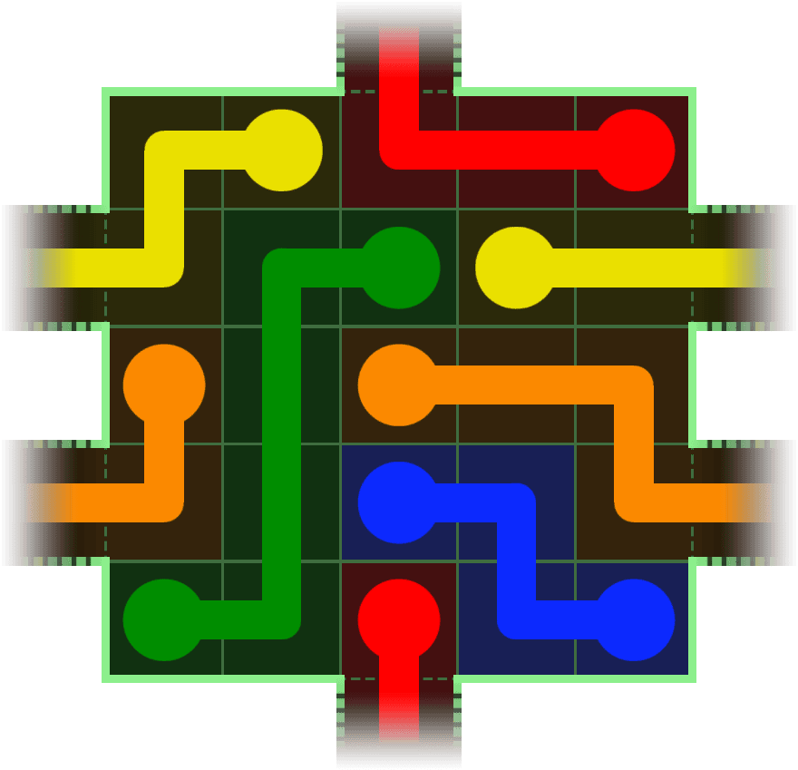 Flow Free Warps 63 Solution