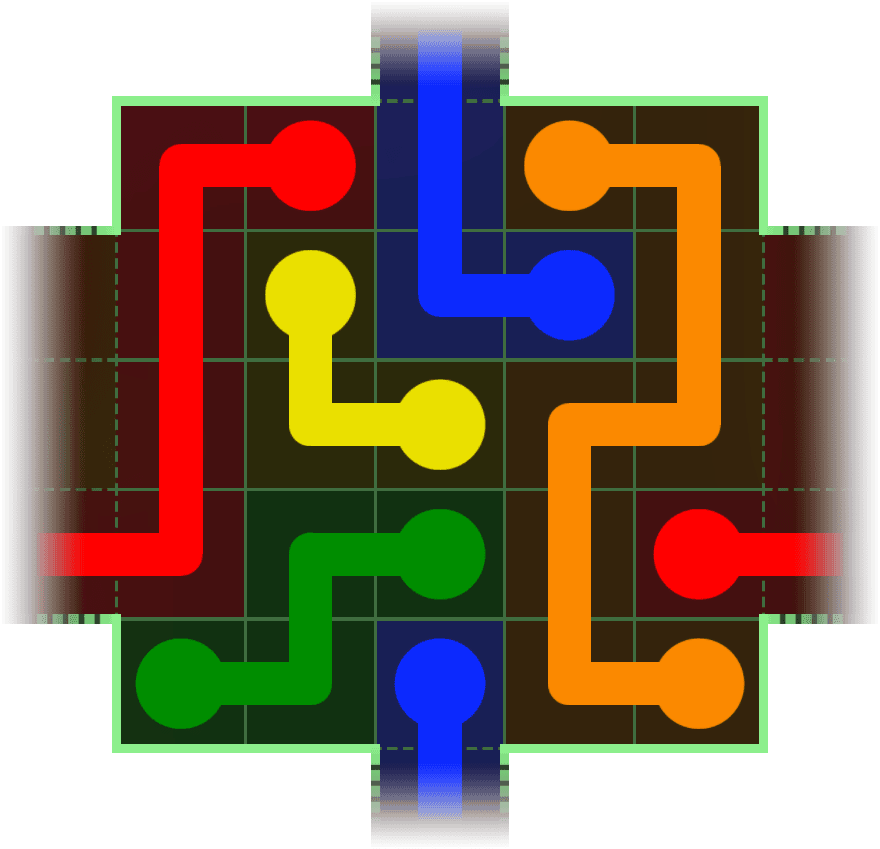 Flow Free Warps 121 Solution