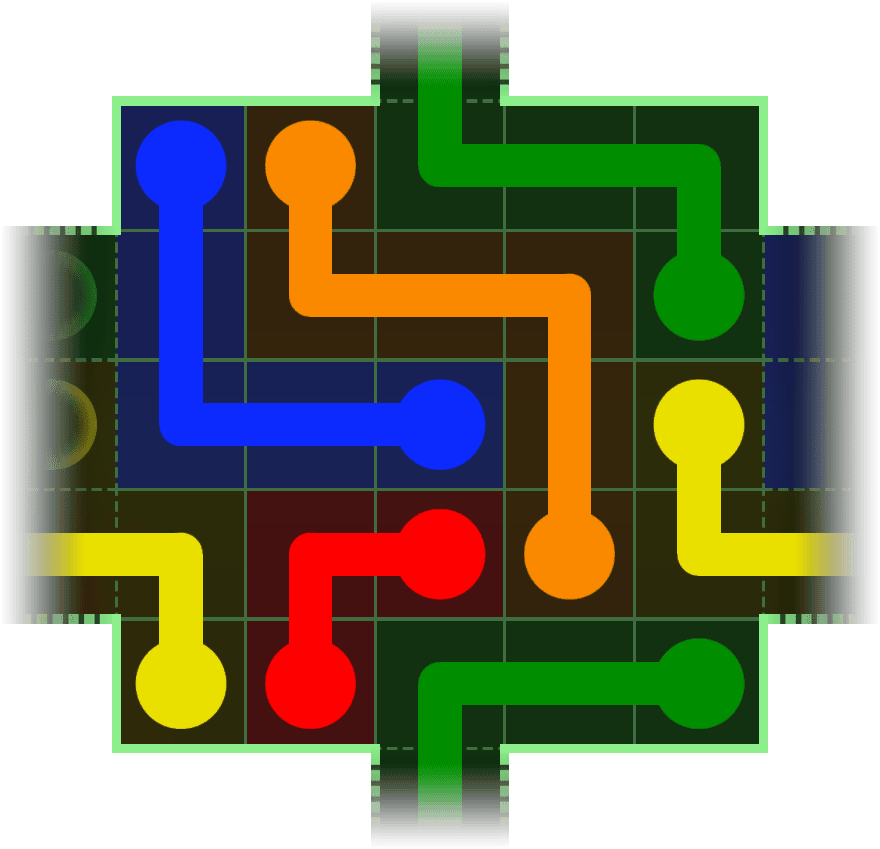 Flow Free Warps 122 Solution