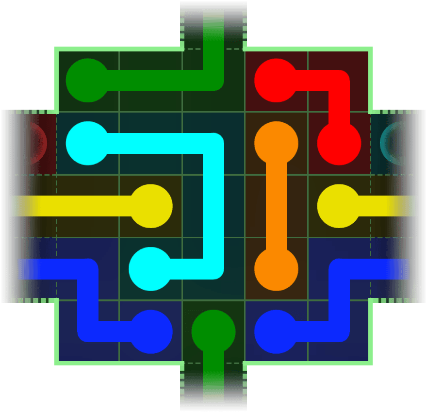 Flow Free Warps 124 Solution