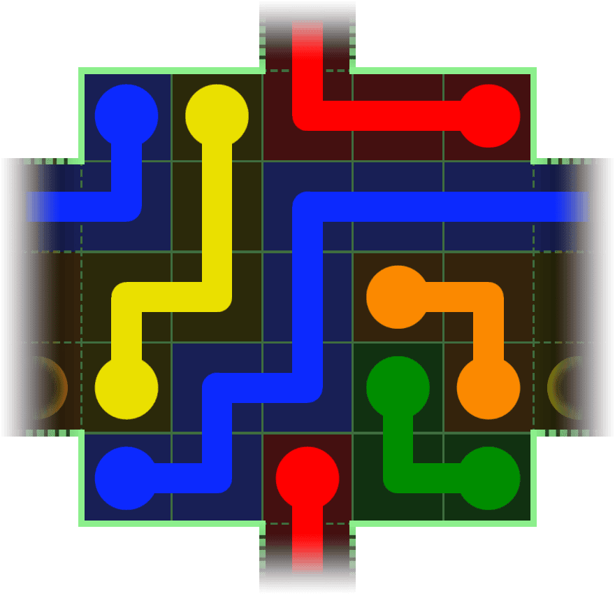 Flow Free Warps 134 Solution