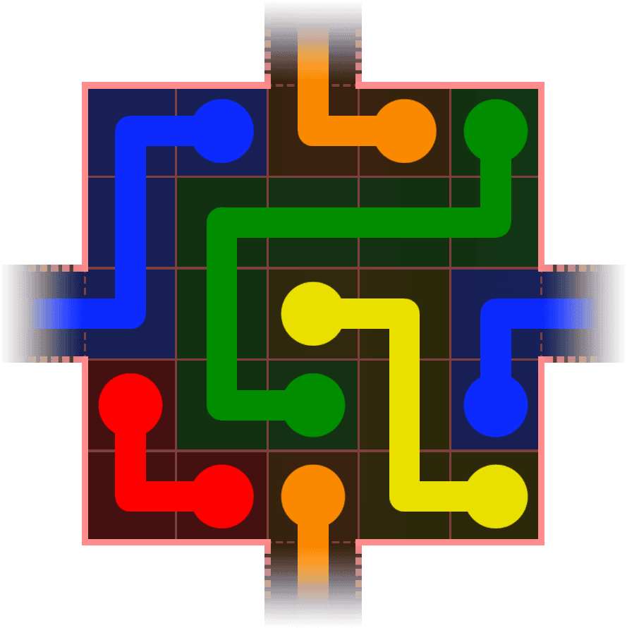 Flow Free Warps 443 Solution