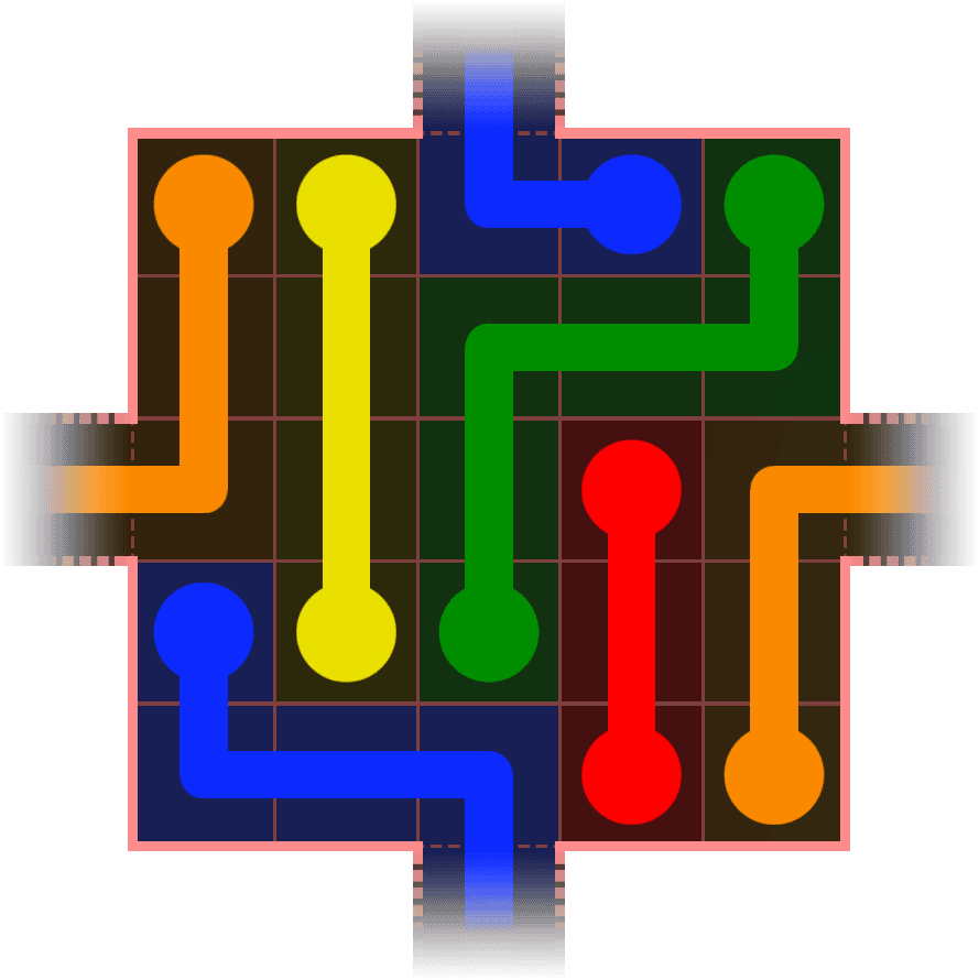 Flow Free Warps 445 Solution