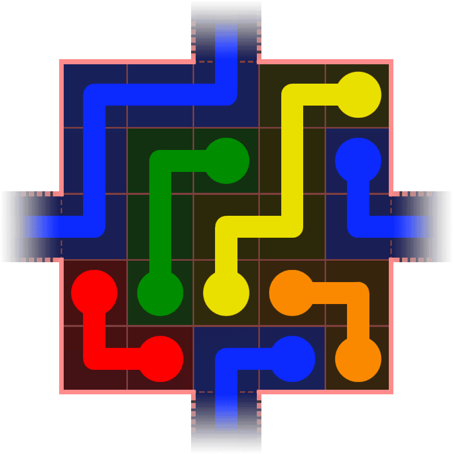 Flow Free Warps 338 Solution