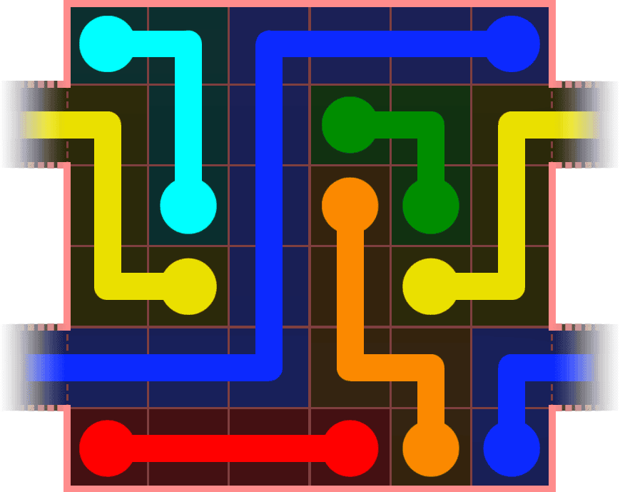 Flow Free Warps 586 Solution