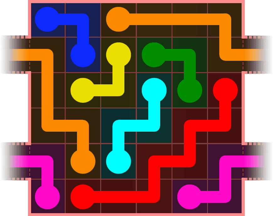 Flow Free Warps 596 Solution